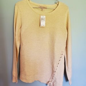 NWT Philosophy Sweater with Lace Up Front